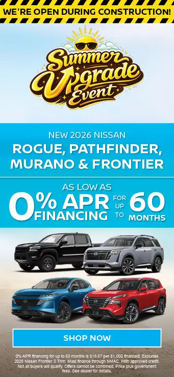 2026 Nissan Rogue, Pathfinder, Murano & Frontier Special